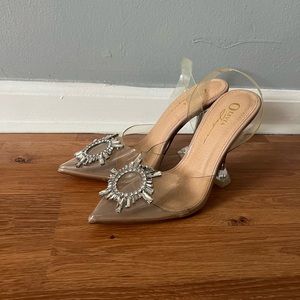 Olivia Jaymes Clear Gem Heels